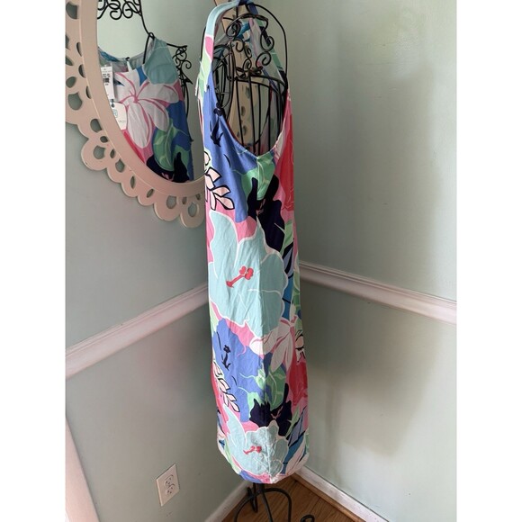 Tori Richard Come Closer Tropical Karley Floral Multi Midi Dress L NEW - Picture 7 of 8